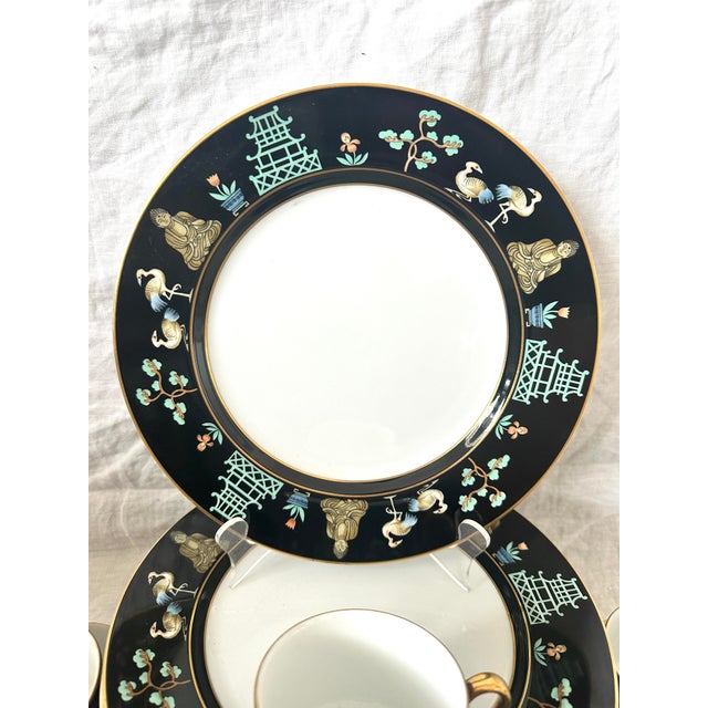 Vintage Fitz & Floyd "Chinoiserie" Dinnerware Set of 47 For Sale In Palm Springs - Image 6 of 12