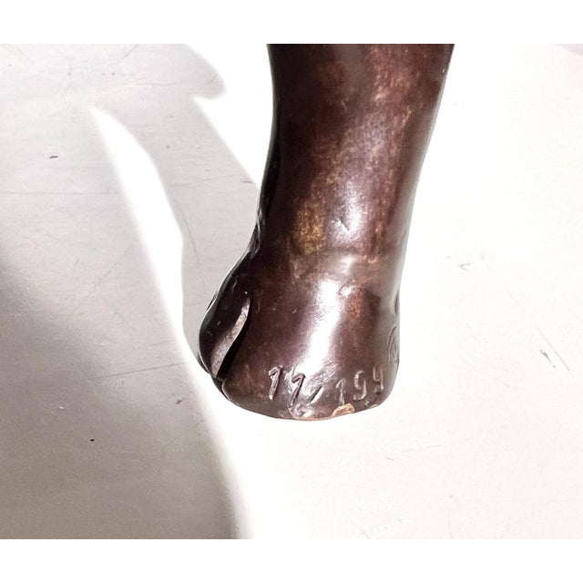 Brown Patinated Bronze Sculpture of Bull For Sale - Image 13 of 14