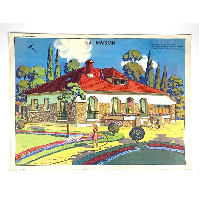 Vintage French School Poster - “La Maison” For Sale - Image 12 of 12