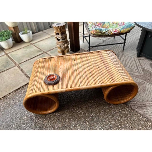 1970s Gorgeous Pencil Reed Bamboo Coffee Table For Sale In Dallas - Image 6 of 7