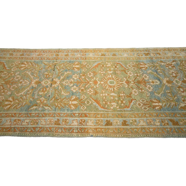 Antique Shabby Chic Persian Runner Rug For Sale - Image 4 of 7
