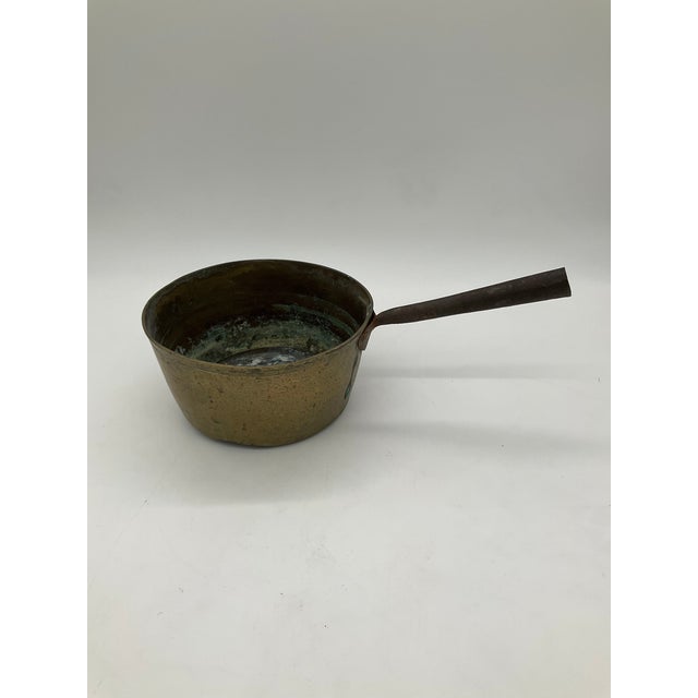 Lot of 7 Vintage Brass Pots, Cauldrons, Ladle For Sale In Los Angeles - Image 6 of 13