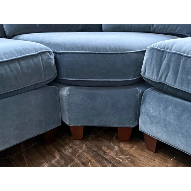 Teal Bassett Furniture Three-Piece Sectional For Sale - Image 8 of 12