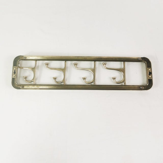 Art Deco Brass Wall Hanger, Austria, 1940s For Sale - Image 10 of 14