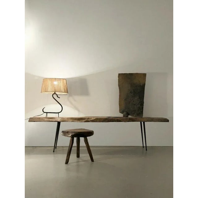 Modernist French Brutalist Tripod Stool, 1950s For Sale - Image 10 of 13