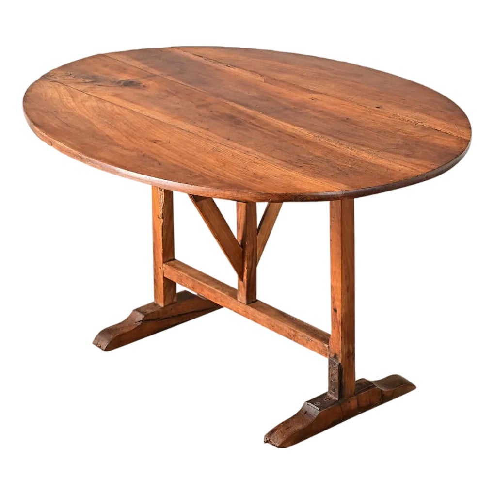 French 19th Century Walnut Wine Taster's Table | Chairish
