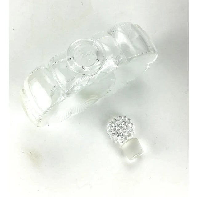 Transparent Vintage Genuine Lalique Perfume Bottle With Stopper For Sale - Image 8 of 8