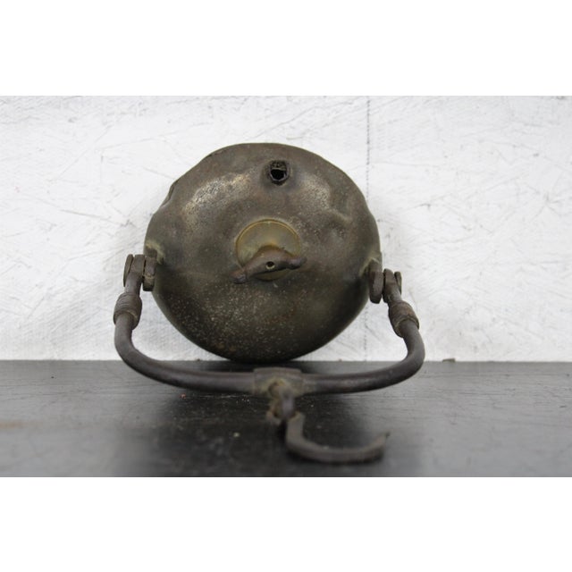 Primitive Antique 18th Century French Miner’s Whale Oil Lantern Brass Rooster For Sale - Image 10 of 12