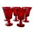 Mid 20th Century Fostoria Jamestown Ruby Red Water Goblets - Set of 5 For Sale