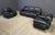 Black Vintage Italian Sofa Set, 1970s, Set of 3 For Sale - Image 8 of 9