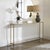 Kenneth Ludwig Chicago Modern Thin Narrow Gold Console Table For Sale - Image 4 of 6