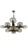 Italian Modern Chrome, Stainless and Glass Chandelier by Oscar Torlasco For Sale