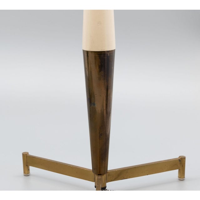 Mid-Century Modern Diabolo Shaped Brass Table Lamps, 1960, Set of 2 For Sale - Image 6 of 13