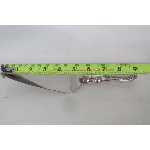 Pie Cake Server Stainless Steel Blade With Sterling Sea Shell Motif Handle 5006b For Sale - Image 9 of 14