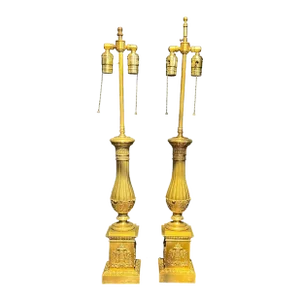 Pair Mid 19th Century Empire Table Lamps