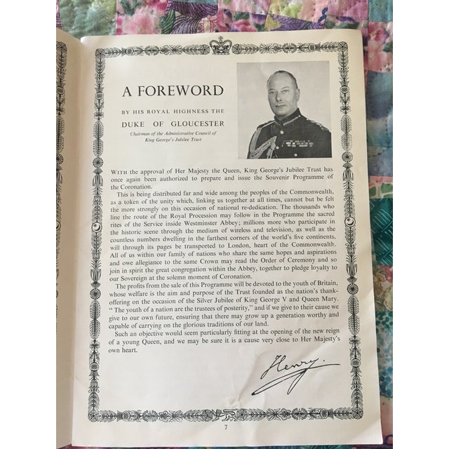 Commemorative Coronation Program Queen Elizabeth II Chairish