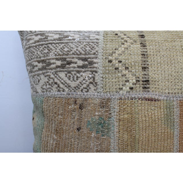 Mid-Century Modern Turkish Patchwork Decorative Pillow Cover - 19.5"x20" For Sale - Image 3 of 11