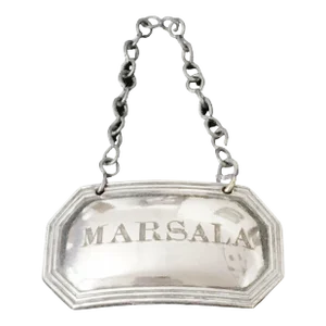 British Silver 1790 Uk Sheffield Marsala Wine Label