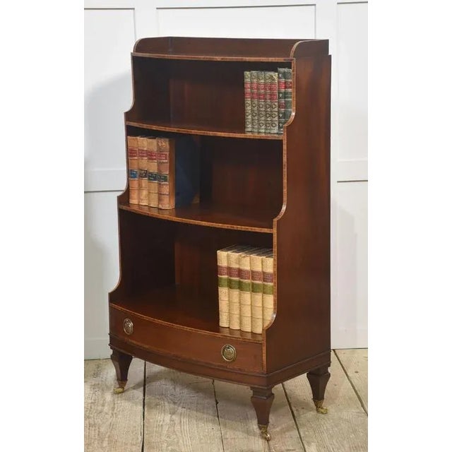 Mahogany Inlaid Open Bookcases, 1890s, Set of 2 For Sale - Image 9 of 18