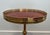 Metal 1940s Brass and red celluloid pedestal table by Maison Jansen For Sale - Image 7 of 12
