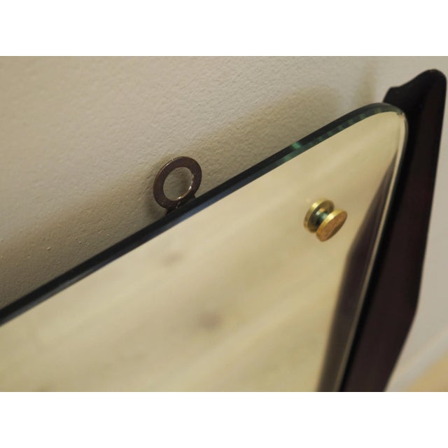 Italian Mirror in Mahogany Frame, 1970s For Sale - Image 6 of 14