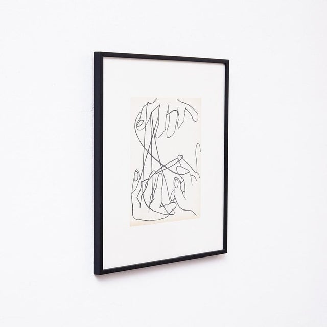 François gilot original lithograph 'string games'. From the poetry book "pages d'amour" by andré verdet, editions raison...