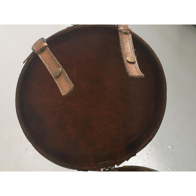 Vintage Round Wooden Hatbox, 1950s For Sale - Image 9 of 13