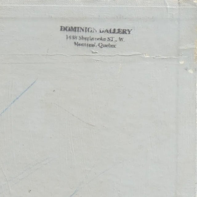 'Abstract in Coral and Jade' by Hortense Mattice Gordon, 1949, Painters Eleven, Ontario, Canadian Modernist Oil For Sale - Image 10 of 13