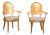 Late 20th Century Italian Gold Grotto Pair Armchairs For Sale