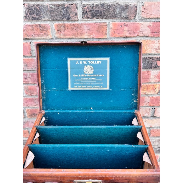 Antique English Leather Cartridge Case For Sale In Nashville - Image 6 of 7