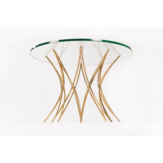 Custom Sheath of Wheat Center Table by Arturo Pani, and fabricated as a prototype by Telleres Chacon, Mexico City. The...