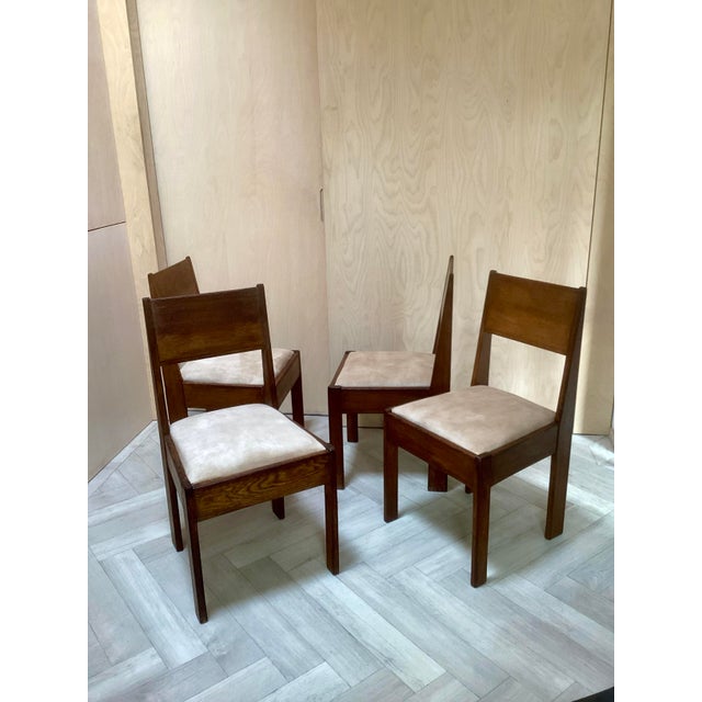 Art Deco Dining Chairs from L.O.V. Oosterbeek, 1920s, Set of 4 For Sale - Image 3 of 8
