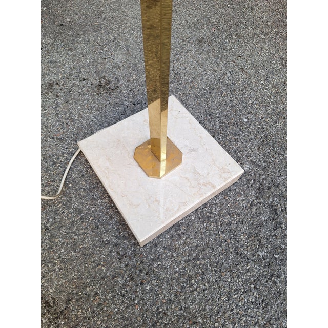 Vintage Tilting Model Floor Lamp in Polished Brass by Fedele Papagni, 1990s For Sale - Image 9 of 18