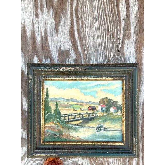 Paint Vintage Boho Original Oil Painting Signed James Augustus McLean For Sale - Image 7 of 8