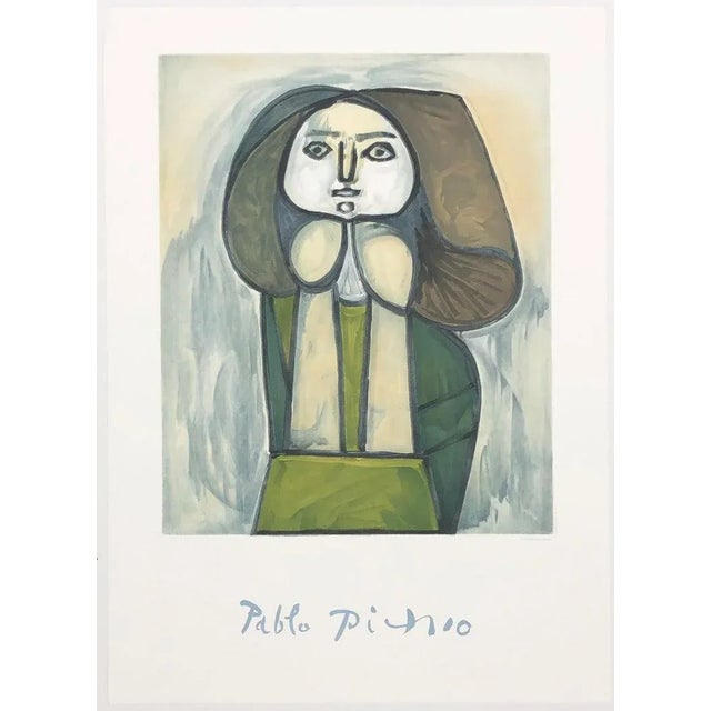 1980s Picasso Estate Collection Portrait De Femme a La Robe Verte For Sale