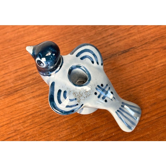 Mid 20th Century Mid-Century Modern Danish Studio Pottery Bird Candleholder from Søholm, 1960s For Sale - Image 5 of 17