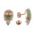 This is part of Chairish’s Fine Jewelry assortment. Estate oval jade earrings. These 14 karat yellow gold post earrings...