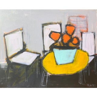 Sarah Trundle Contemporary Abstract Still Life Painting, "At Home" For Sale