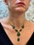 115 Ct Natural Carved Drop Emerald & 4 Ct Diamond Necklace 18 Kt Gold Necklace For Sale - Image 13 of 18