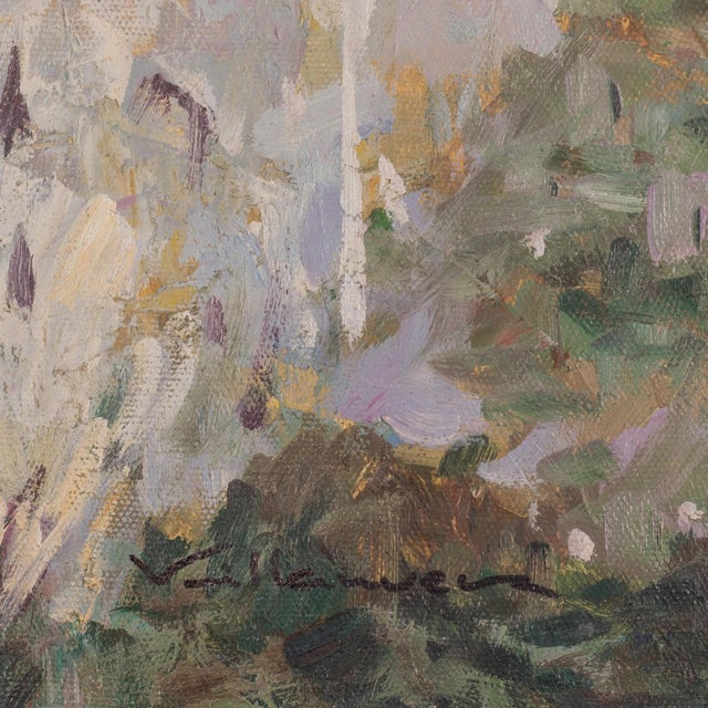 Cattle Drive Beneath a Southern Sky, 1980s, Oil on Canvas For Sale - Image 4 of 5