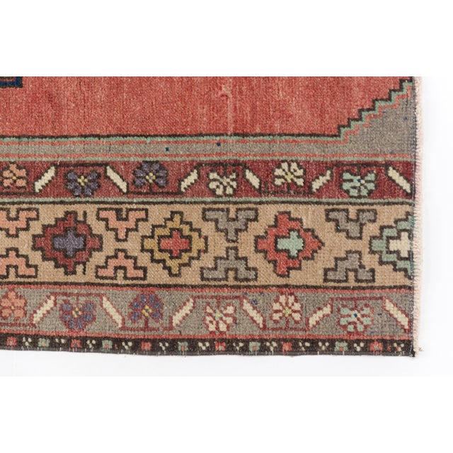 Rectangular Vintage Small Carpet For Sale - Image 4 of 10