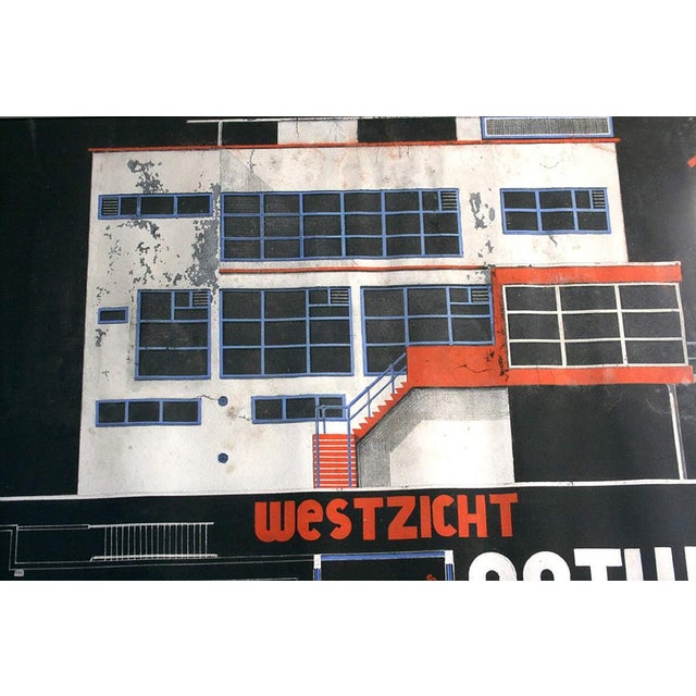 Marcel Seger, Bauhaus Villa, 1932, Charcoal, Pastel & Paper, Framed, Set of 2 For Sale - Image 16 of 18