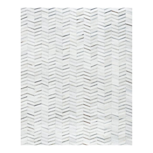 Galaxy Cowhide Silver Area Rug, 9' 0'' X 12' 0'' For Sale