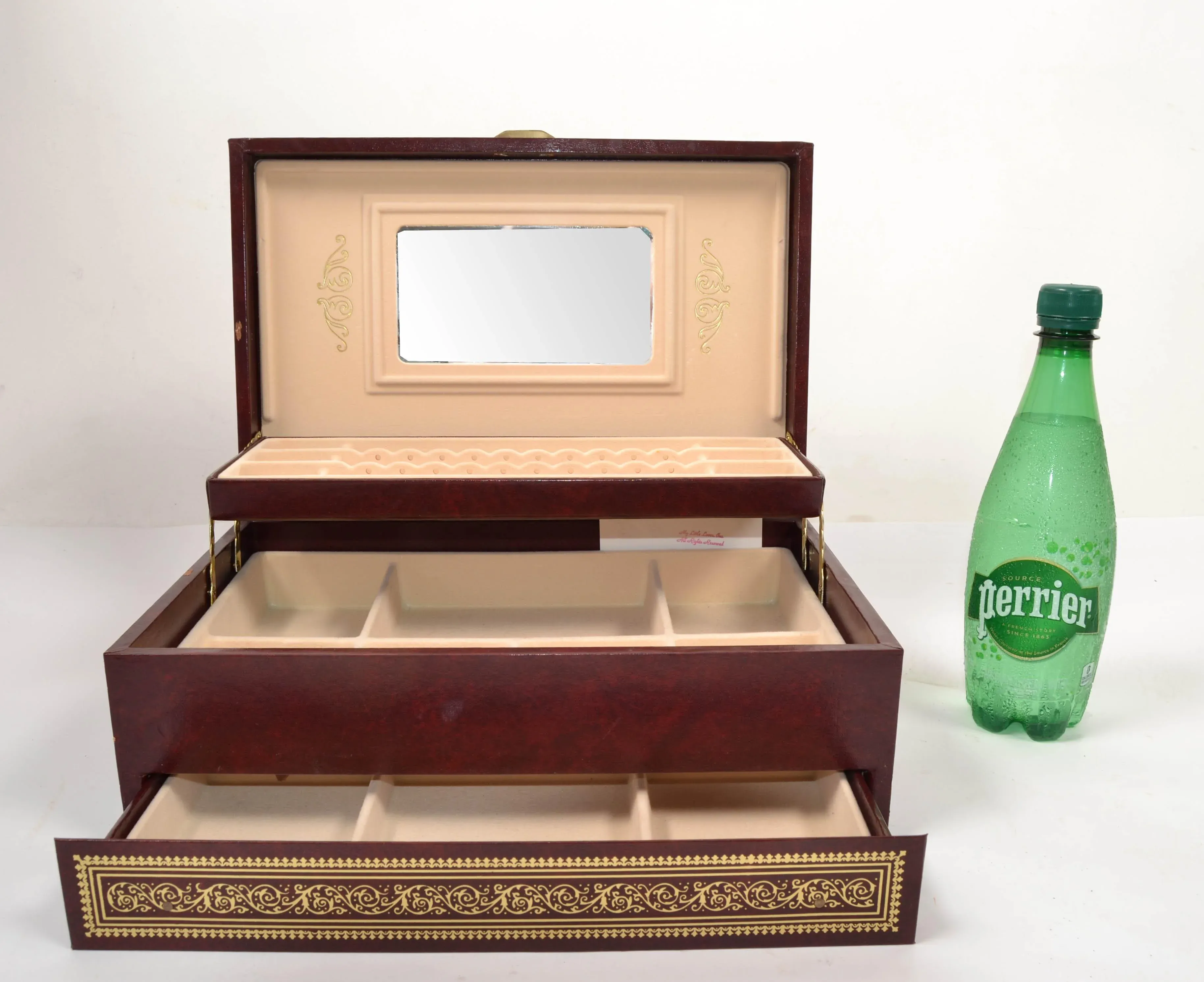 1990s Vintage Mele Usa Large Jewelry Box Leather | Chairish