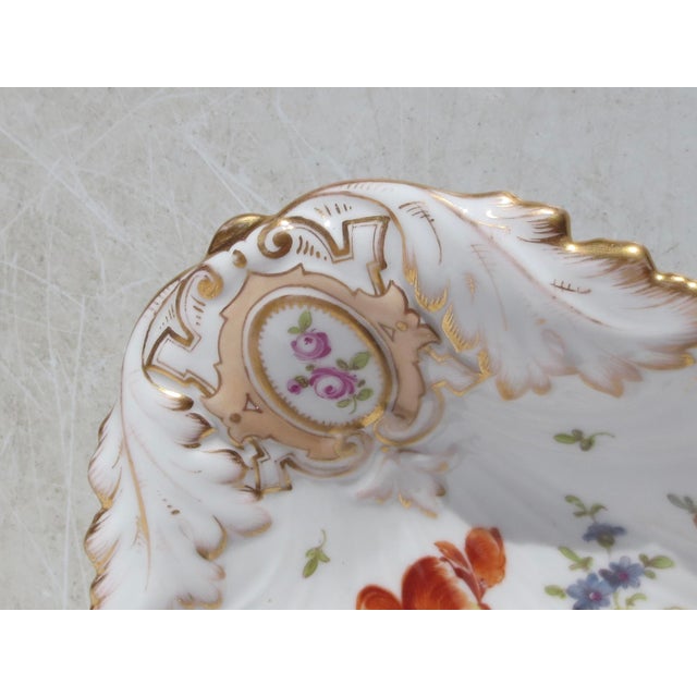 Ceramic Antique Hand-Paintd Dresden Bowl Circa 19th For Sale - Image 7 of 7