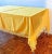 Hollywood Regency Large Vintage Mustard Yellow Lace Trimmed Table Cloth 66" by 82" For Sale - Image 3 of 7