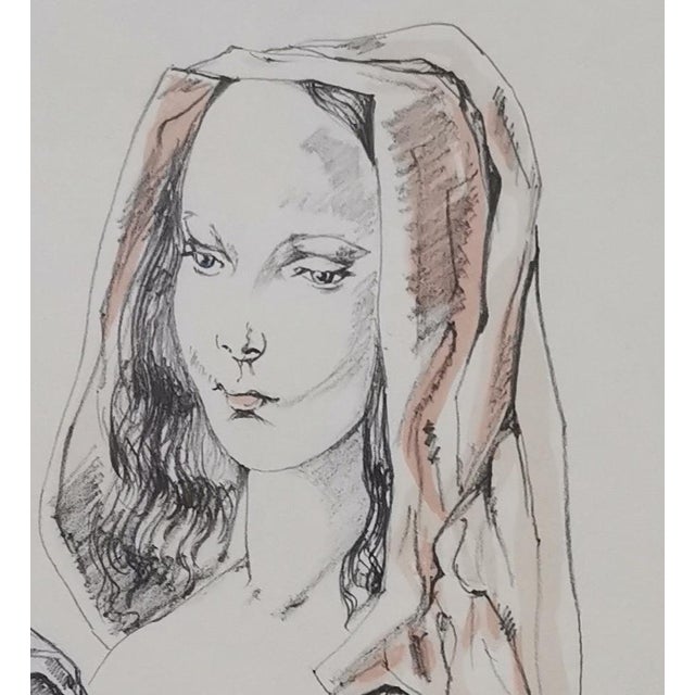 1960s Léonard Tsuguharu Foujita, Maternité (Maternity), 1964, Lithograph For Sale - Image 5 of 8