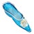 Venetian Murano Antique White Blue Gold Flecks Italian Art Glass Ballet Slipper Fashion Shoe Sculpture For Sale