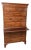 Antique Georgian English Mahogany Chest on Chest, Bracket Feet Pull Out Slide For Sale