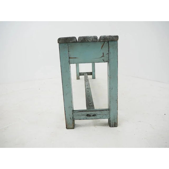 Wood Vintage Industrial Bench, 1930s For Sale - Image 7 of 12